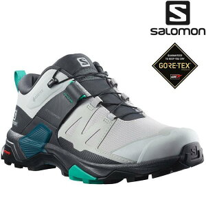 Salomon X Ultra 4 GTX 女款Gore-tex防水登山鞋 L41190200 月球岩灰/烏木黑/薄荷綠