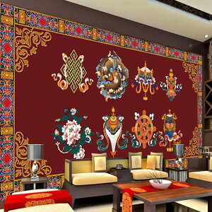 十字繡藏傳吉祥八寶新款線繡客廳西藏大幅大氣點貼滿磚鉆石畫