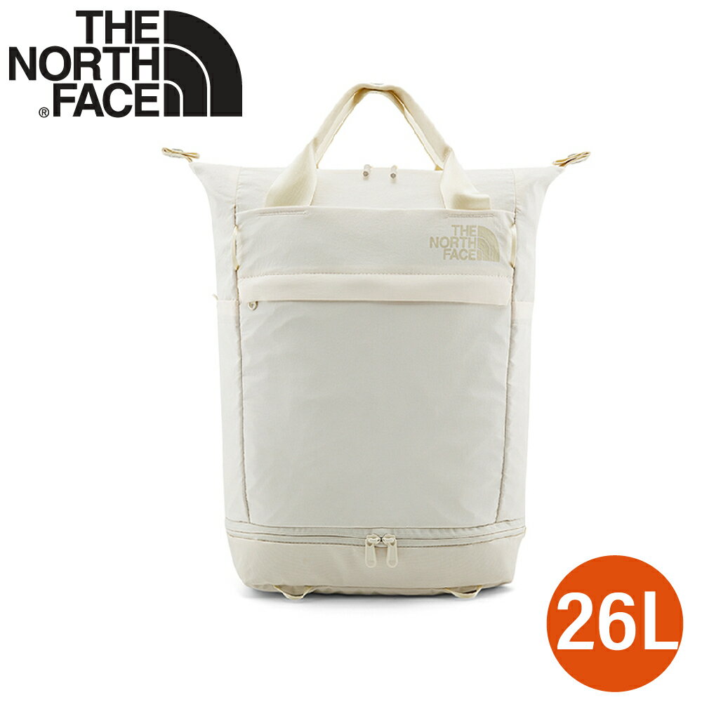 【The North Face 26L 多功能收納休閒後背包《米白》】52T5/休閒背包/電腦包/登山包