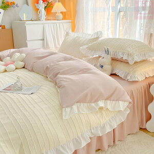 柔軟水洗棉床包組 公主風 單人雙人標準加大特大四件組三件組床單床罩被套枕頭套