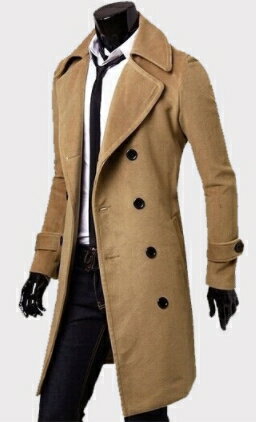 韓版男裝 毛呢外套 修身男大衣 中長版大衣 毛呢大衣 刷毛大衣 西裝外套 大衣西裝 櫻桃嚴選 2