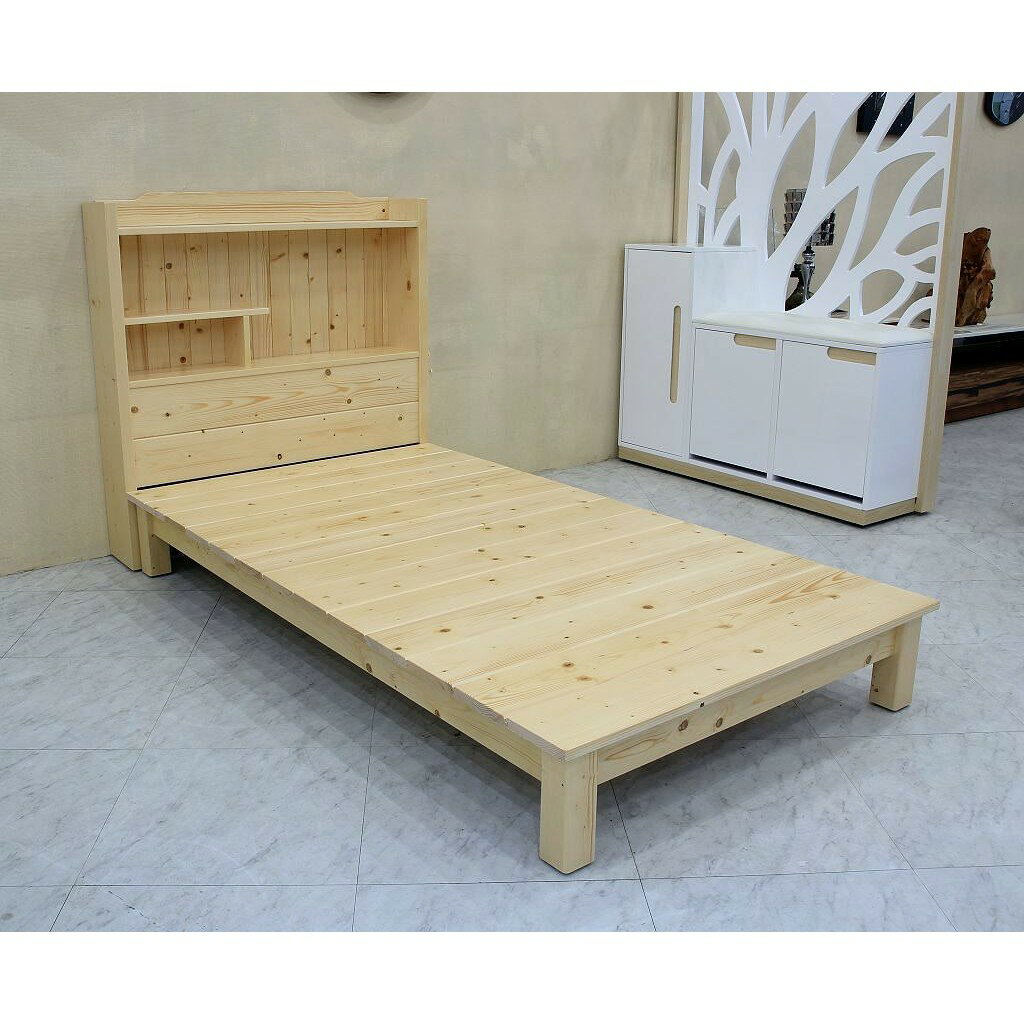 【歐風別館】幾米松木單人床架【基隆至台中免運費】