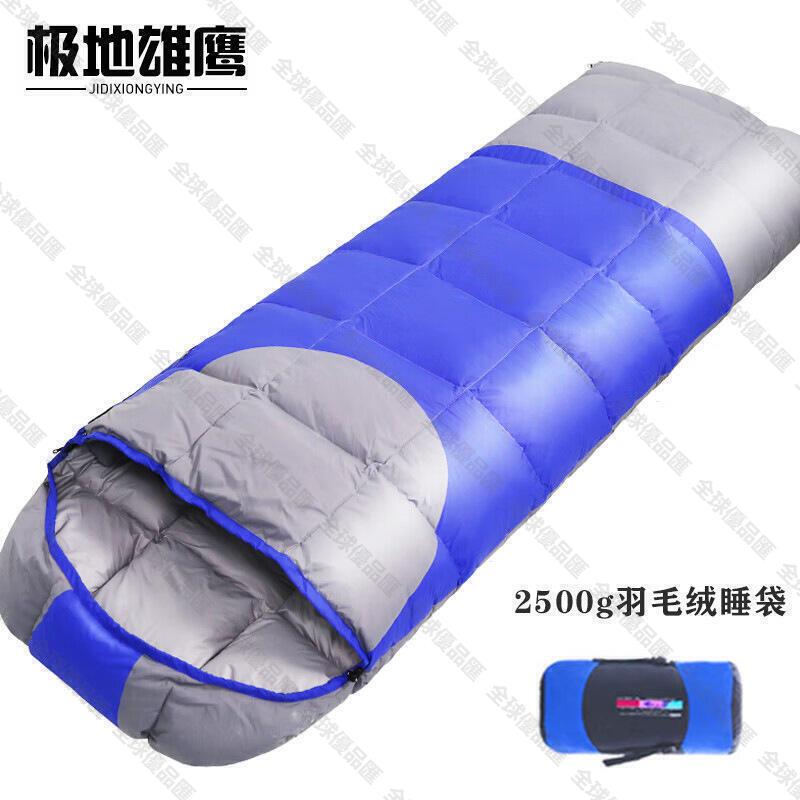 【全球優品滙】【全館免運】滿額極地雄鷹 戶外成人毛絨睡袋 全面便攜冬季露營睡袋隔髒 專供