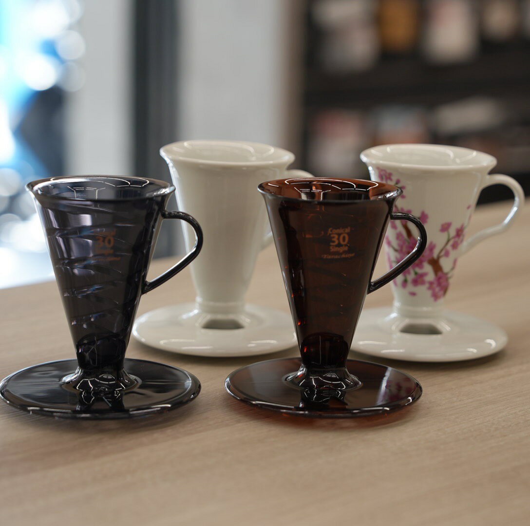 【沐湛咖啡】日本 甜筒濾杯 Tarachine conical 30度角 錐形濾杯 1人份 專用濾布 螺旋高流速