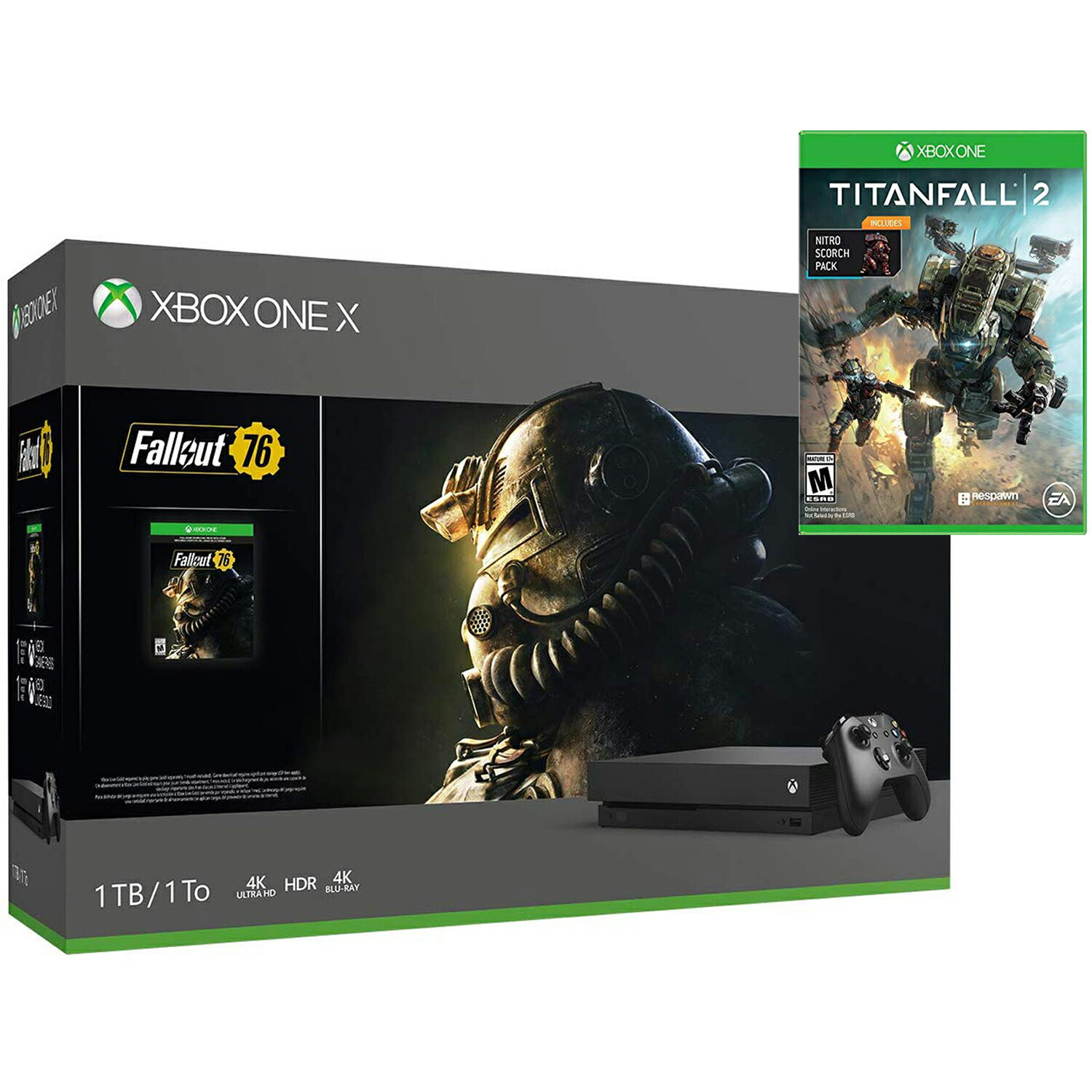 Altatac: Microsoft Xbox One X 1TB 4K Console Fallout 76 &Titanfall 2 ...