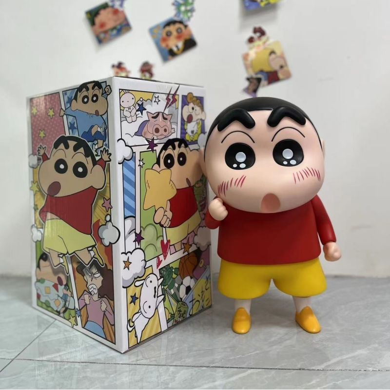臺灣公司貨 免運 可開票 蠟筆小新手辦擺件大號可愛禮物家裝客廳景品野原新之助櫻桃小丸子