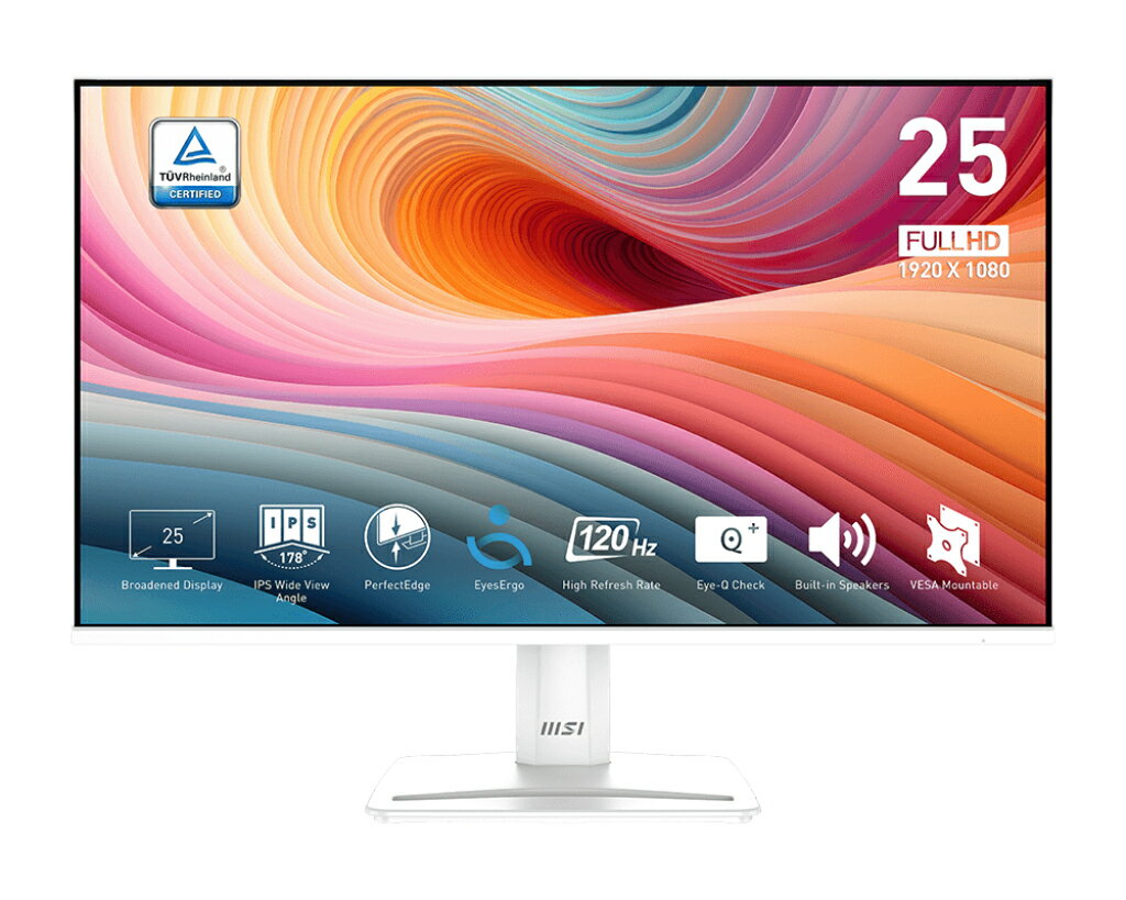 MSI 微星 PRO MP251W E2 25吋 白色 螢幕 有喇叭 IPS 電腦螢幕 液晶螢幕