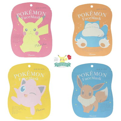【獨家販售】日本原裝進口 寶可夢 Pokémon 造型水潤面膜 皮卡丘 伊布 胖丁 卡比獸