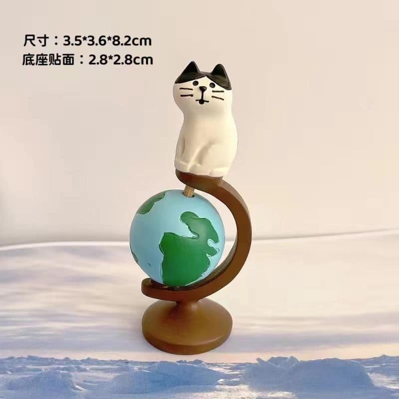 心願是成為旅行家 治癒系可愛日式貓咪畫家小擺件桌面面裝飾品 4