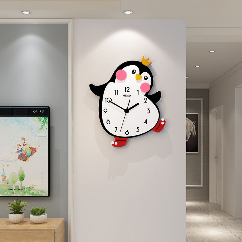 鐘表掛鐘客廳卡通創意個性掛表兒童時尚家用裝飾靜音藝術時鐘臥室