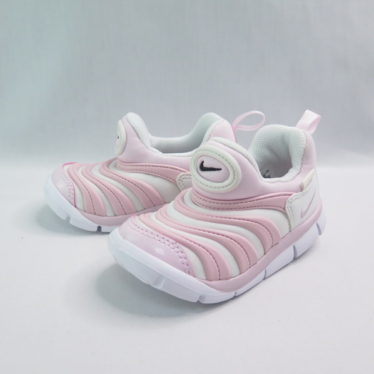 NIKE 343938637 小童鞋 毛毛蟲運動鞋 Dynamo Free 無鞋帶即穿 泡沫粉/白/黑