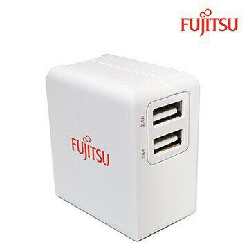 FUJITSU富士通2埠3.4A USB充電器(摺疊插座)