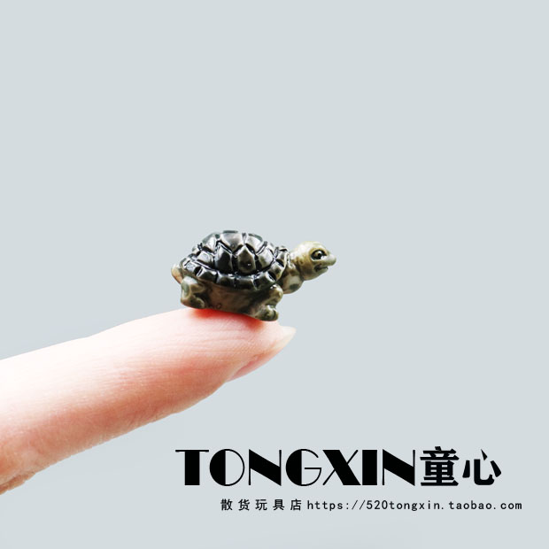 可愛小烏龜仿真迷你動物塑料樹脂模型玩偶卡通微景觀擺件 3