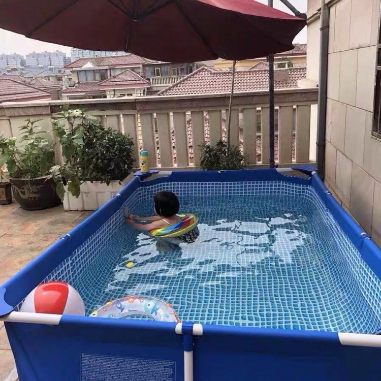 充氣泳池 大型支架游泳池戶外戲水池兒童家用水池免充氣魚池