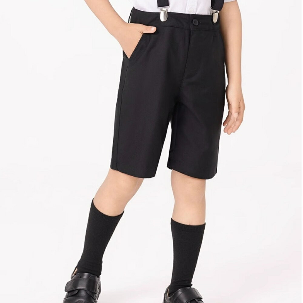 Baby童衣 男童西裝五分褲 中小童正式西褲 兒童西裝五分褲 畢業拍照黑色短褲 89112
