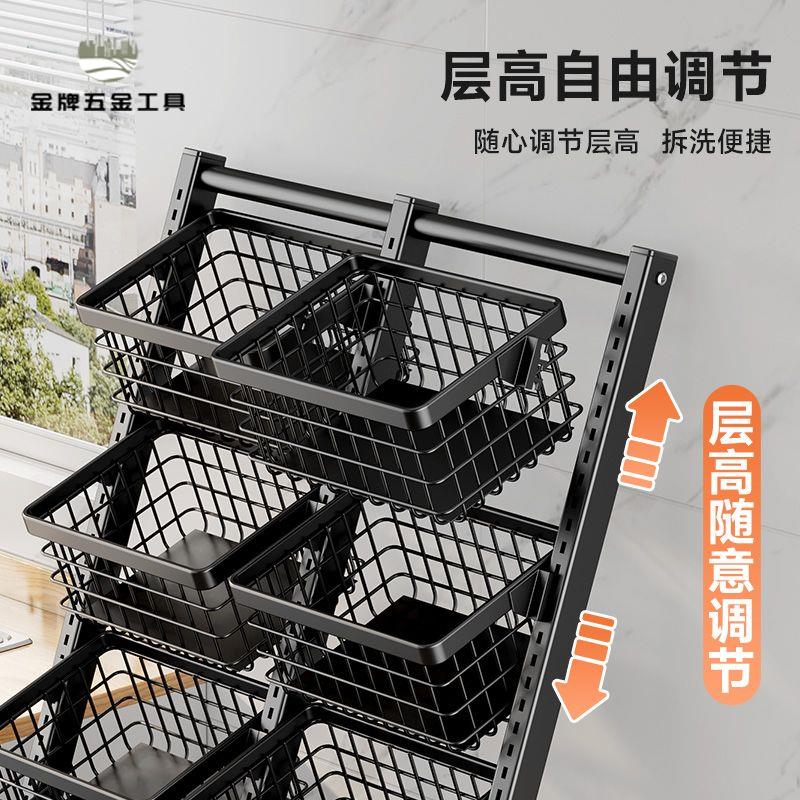現貨特賣！小推車 置物架 收納架 零食架 展示架 廚房置物架夾縫菜籃子多功能菜架儲物收納筐零食小推車可移動貨架 特價出 免運 開發票【hua3/13】