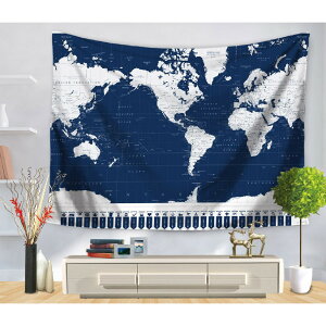 床頭掛毯 世界地圖標示掛布 蓋巾、掛毯 牆壁裝飾 毯壁掛 桌布沙發巾