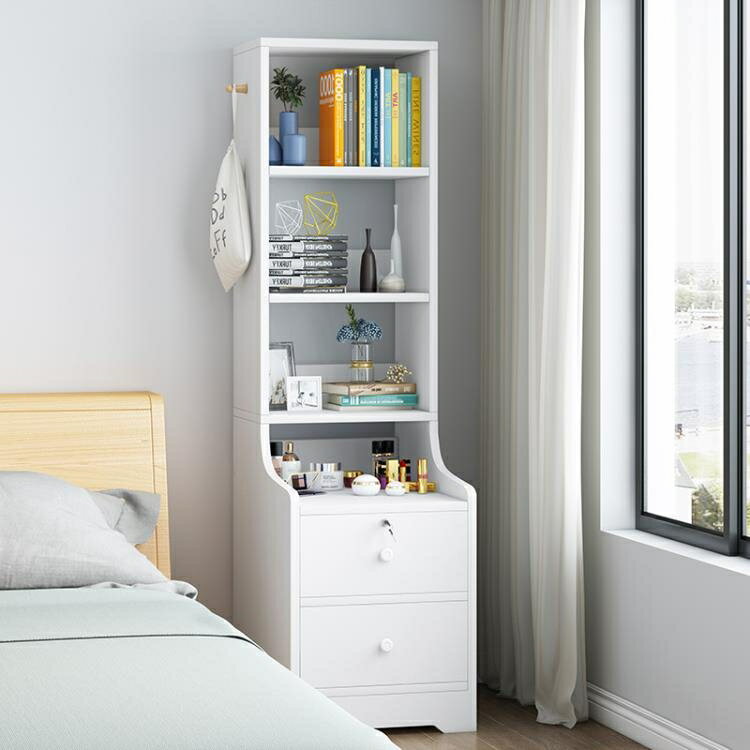 床頭櫃 床頭櫃置物架簡約現代高款臥室多功能簡易雲梯床邊小型櫃子儲物櫃 米家家居