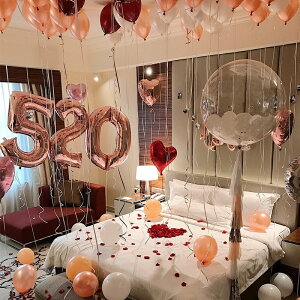 七夕房間布置簡單道具情人節西餐廳裝飾的東西浪漫創意表白求愛結