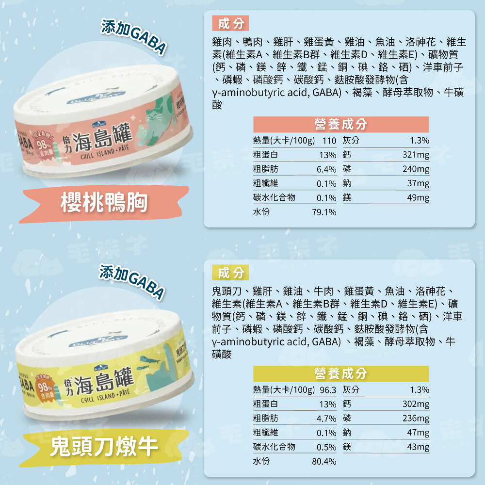 倍力 BLUEBAY 海島貓罐 Chill Island 4入組 主食罐 貓罐頭 幼貓 成貓 全齡貓 80g 6