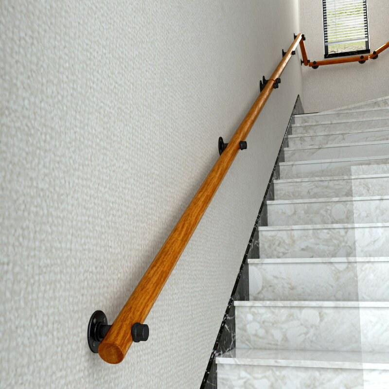 樓梯扶手 歐式靠牆樓梯扶手實木別墅閣樓室內老人防滑拉手家用通道走廊扶手『XY14125』