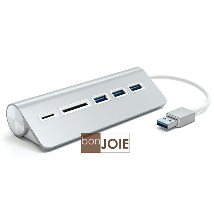  ::bonJOIE:: 美國進口 Satechi Aluminum USB 3.0 Hub & Card Reader 鋁合金材質 集線器 (含 SD / Micro SD 讀卡器)(全新盒裝) 讀卡 心得