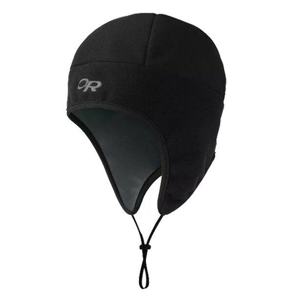 美國[Outdoor Research]Peruvian Hat WINDSTOPPER 3L / 100%防風保暖耳帽(黑)《長毛象休閒旅遊名店》