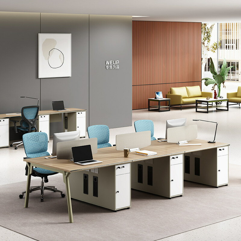 桌子 工位辦公家具桌椅組合四六人位電腦桌屏工位職員辦公桌