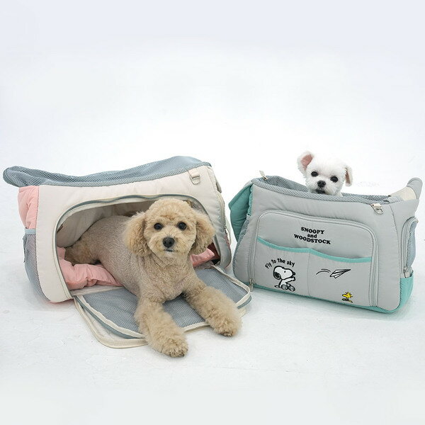 【PEANUTS】史努比透氣舒適寵物外出包 (寵物外出包)