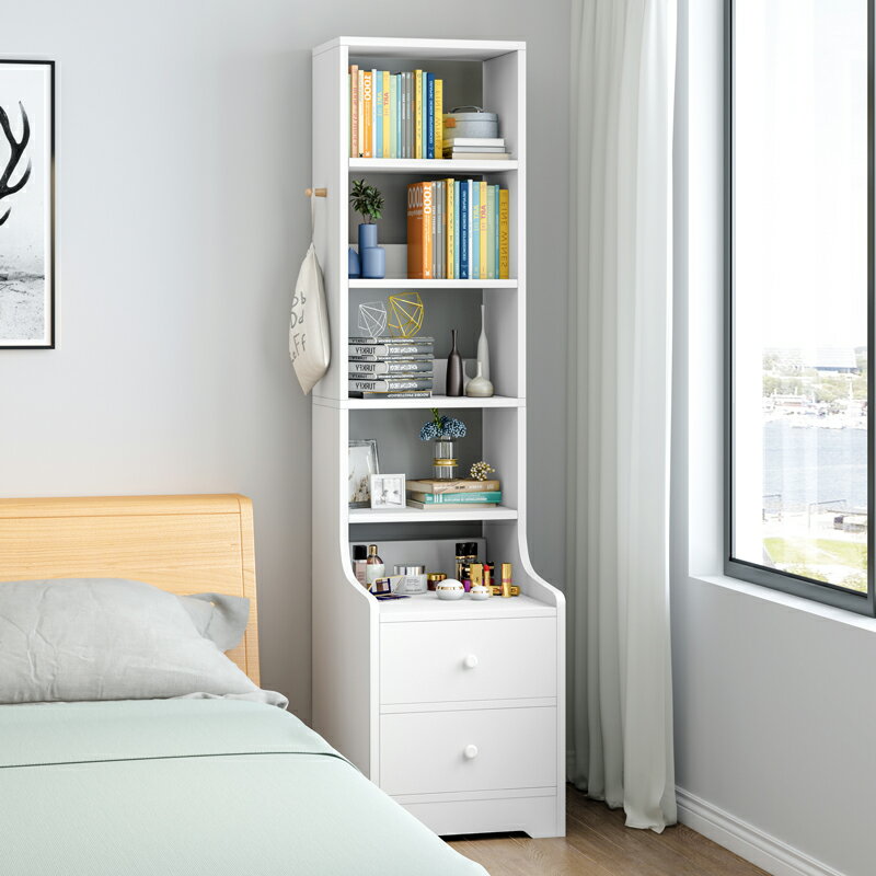 床頭柜超窄加高收納柜簡約現代小型迷你臥室簡易帶鎖床邊柜置物架
