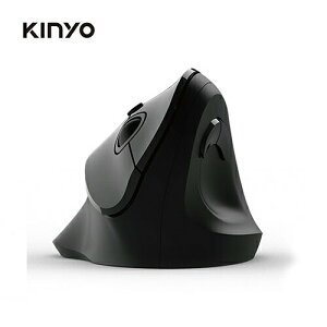 KINYO 2.4GHz直立式無線滑鼠GKM-919-黑【愛買】