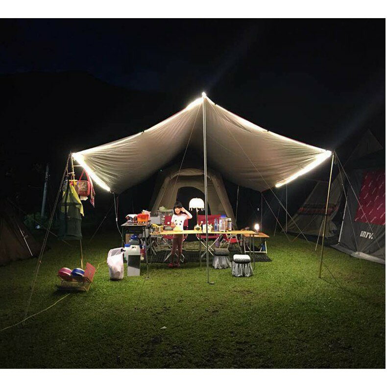 5米、10米 戶外防水露營燈條2835超亮264珠LED 3排調光燈條 LED燈條  天幕 炊事帳【現貨】 4