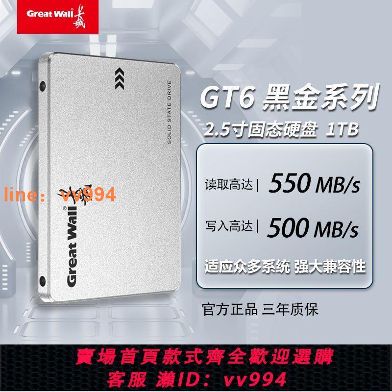 {最低價 公司貨}長城GT6 2T固態硬碟臺式機筆記本電腦硬碟SSD固態硬碟sata3.0批發