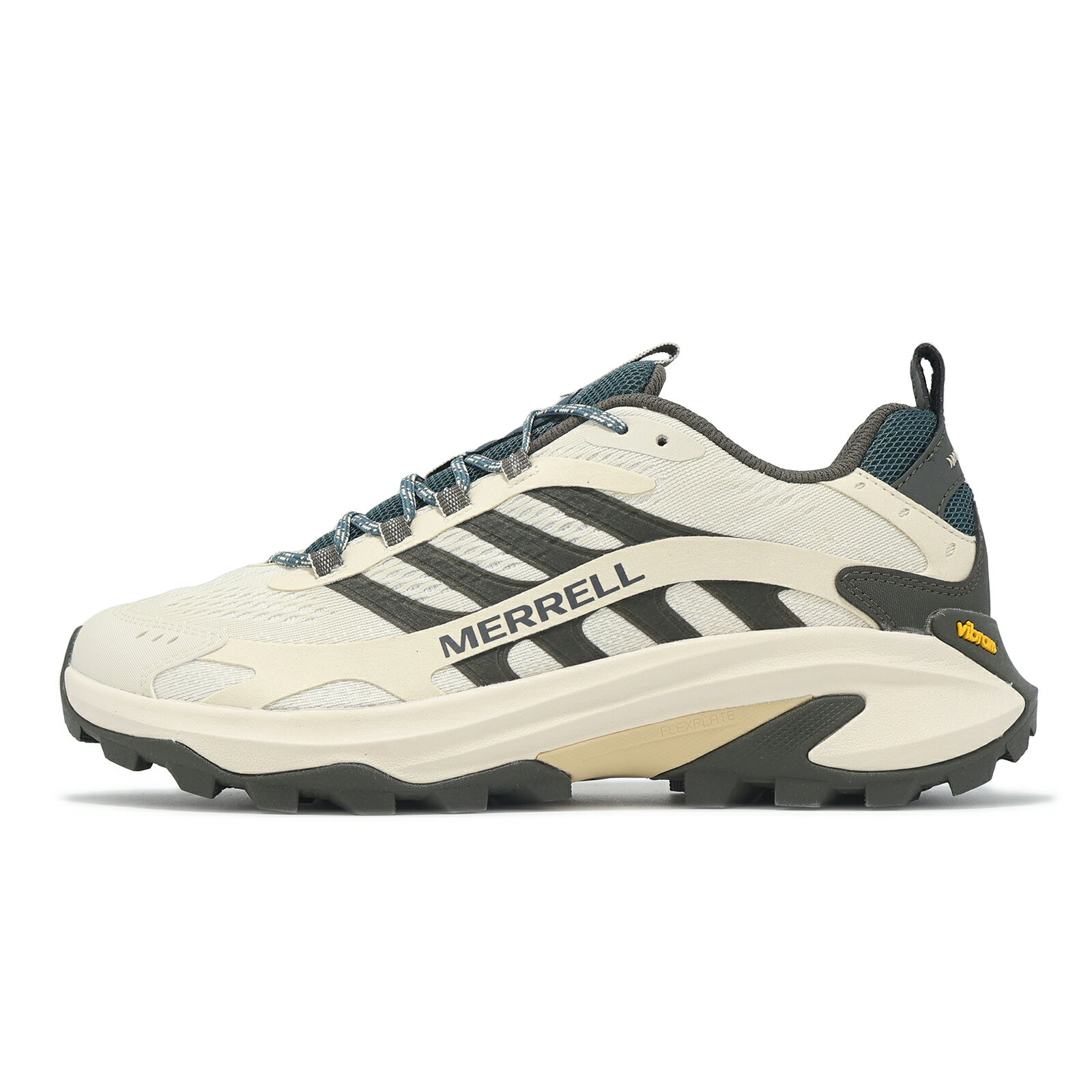 Merrell 登山鞋 Moab Speed 2 男鞋 米白 灰藍 健行 郊山 越野 戶外 黃金大底 ML038335