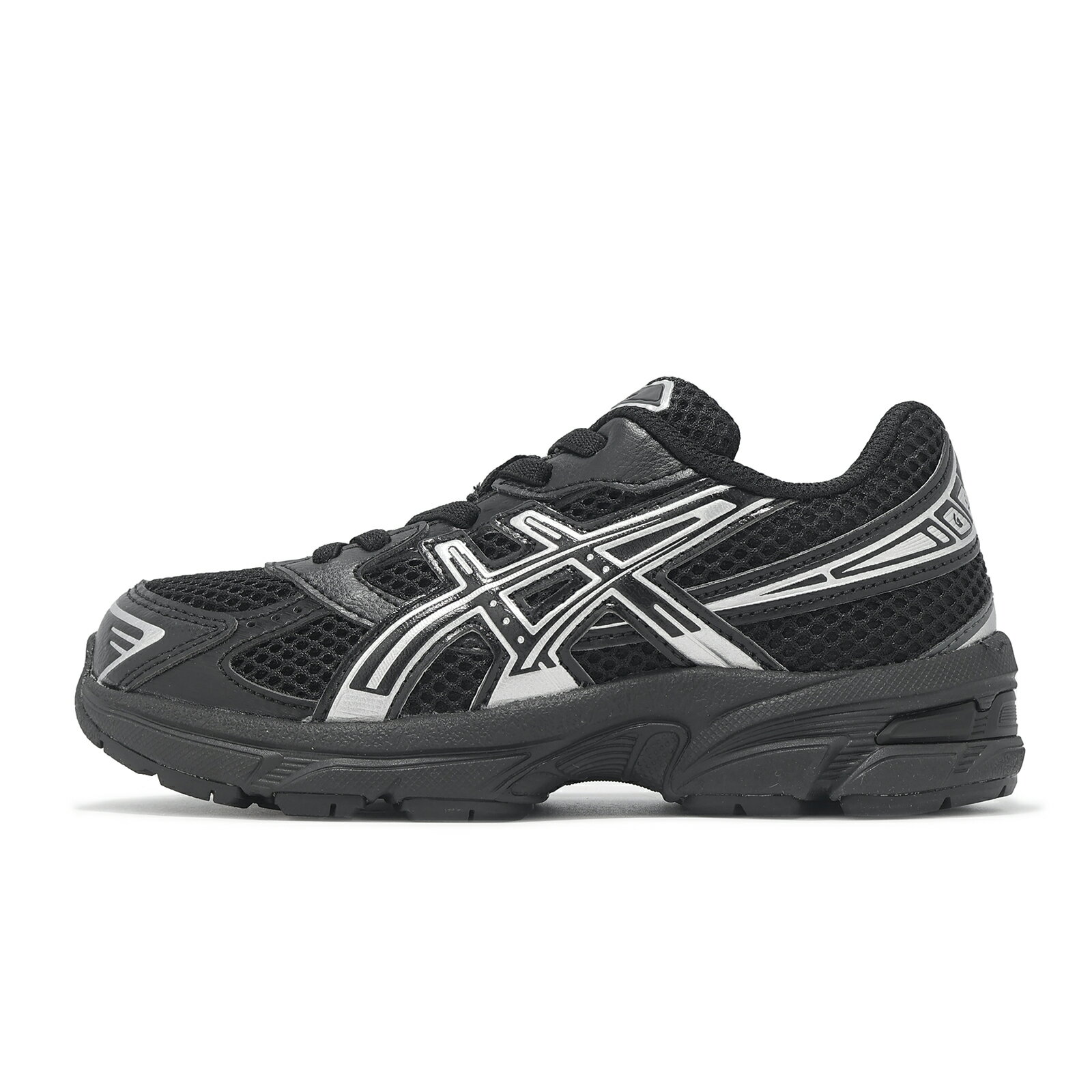 Asics 亞瑟士 休閒鞋 GEL-1130 PS 中童 小朋友 黑 銀 緩震 運動鞋 亞瑟士