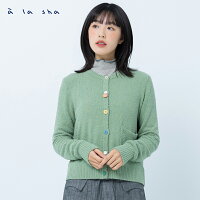 a la sha 大大小小糖果釦針織外套 a la sha 大大小小糖果釦針織外套