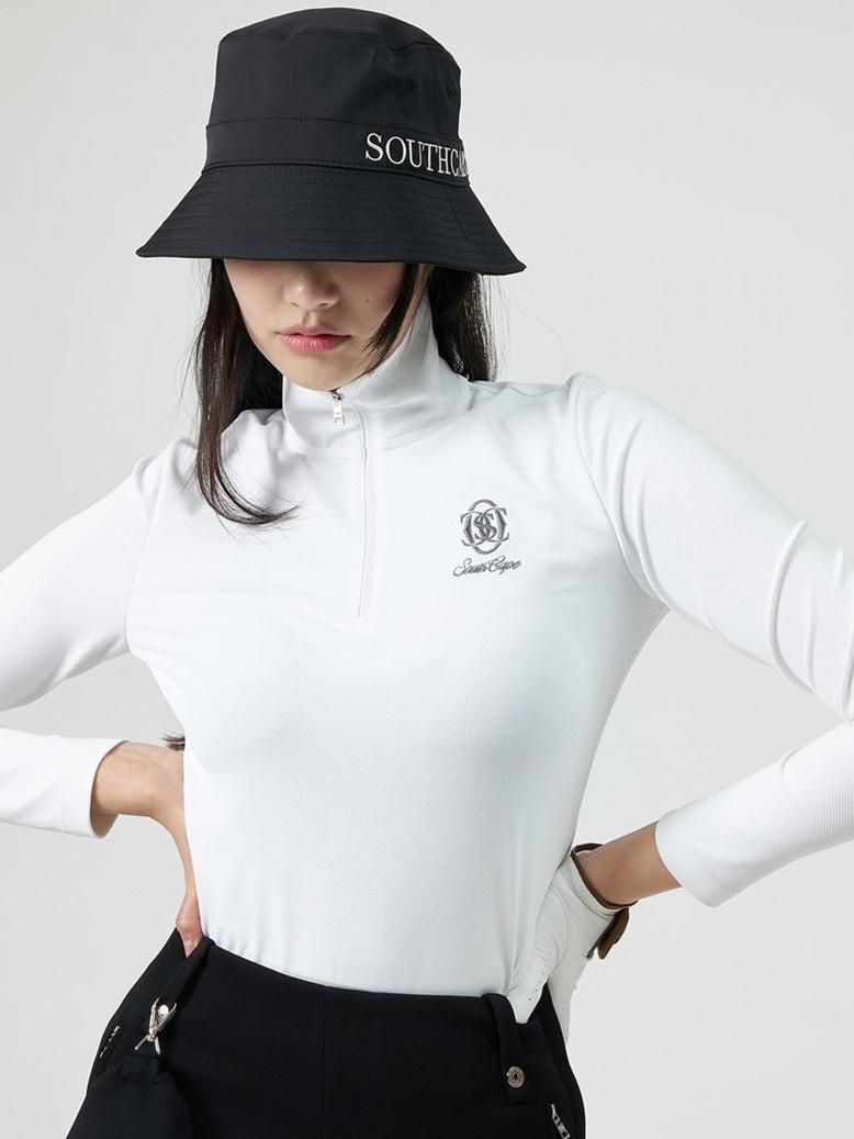 【元素運動】韓國高爾夫服裝女士秋季球服休閑運動百搭半拉鏈立領長袖T恤上衣