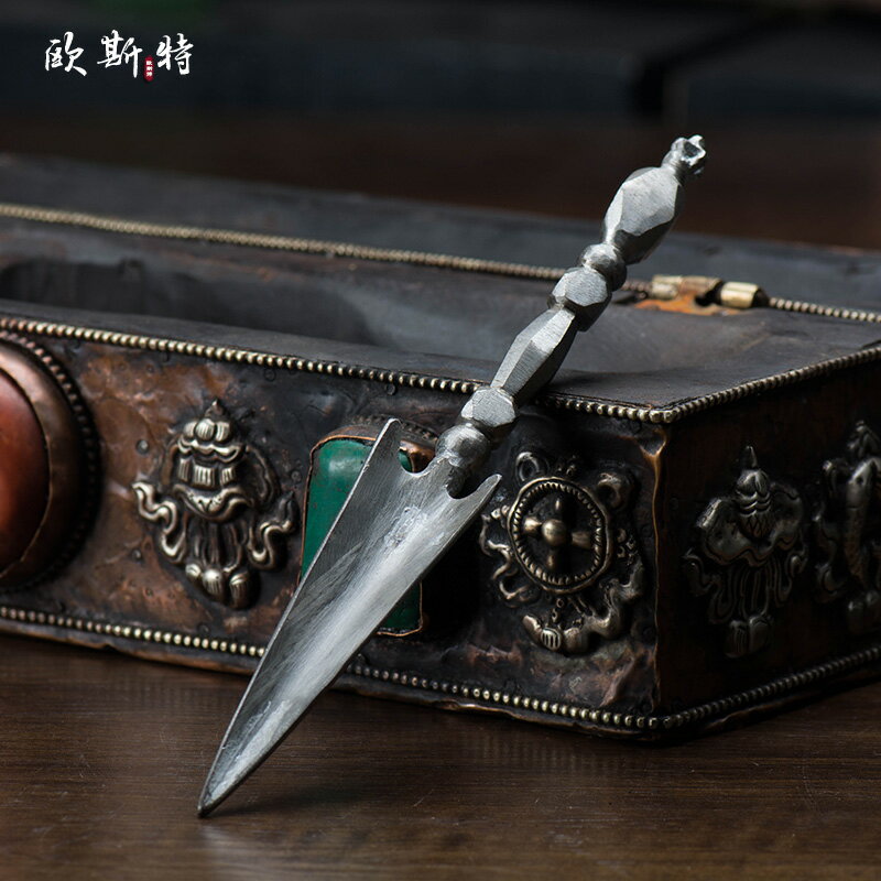 歐斯特 尼泊爾手工藝品 鐵金剛杵金剛橛密宗修行供具佛具用品擺件