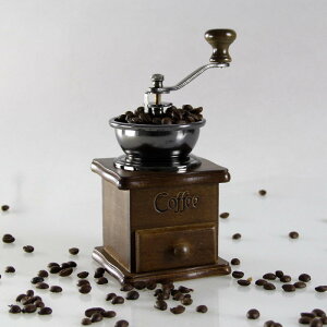木質手搖磨荳機磨咖啡荳機複古咖啡機迷你咖啡器具家用研磨機