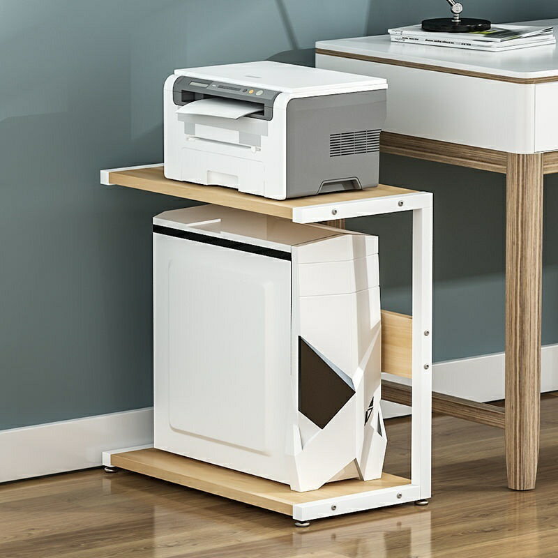 臺式電腦主機架子置物架可移動落地多層一體式機箱打印機收納架桌 PKMV