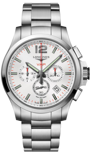 LONGINES浪琴錶 L37274766 征服者萬年曆計時腕錶/白面44mm