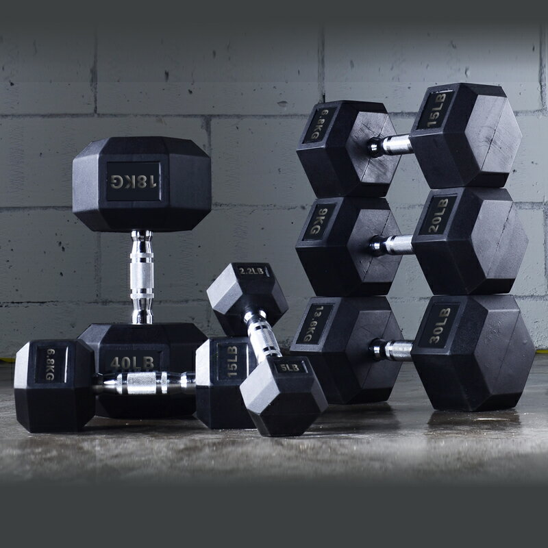 商用六角包膠啞鈴35LB 35磅 實重15.8KG(近16KG啞鈴)【Fitek健身網】 9