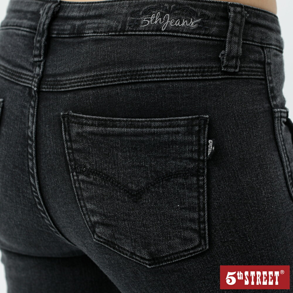 女彈心超修身小腳長褲-麻灰色(-3KG系列)【5th STREET】【APP下單享4%點數】#-3KG顯瘦褲 3