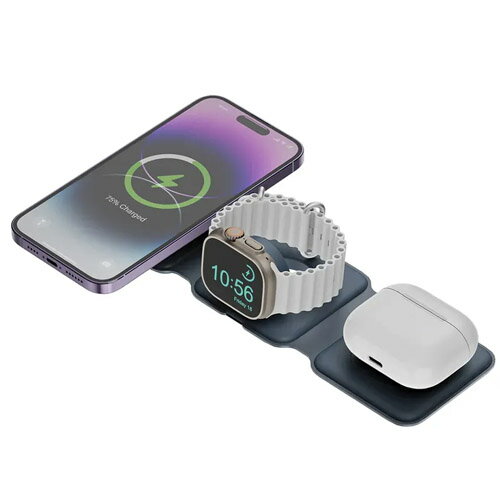 公司貨 BAZIC GoMagTrio Plus 三合一 便攜式折疊磁吸無線充電座 蘋果手錶 AirPods
