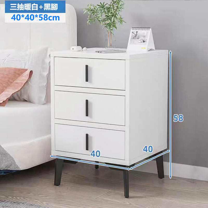 021 床頭櫃  三抽床頭櫃 簡易床邊櫃 收納櫃 床邊桌 小型邊桌 抽屜櫃 免運 現貨 【W11/05】