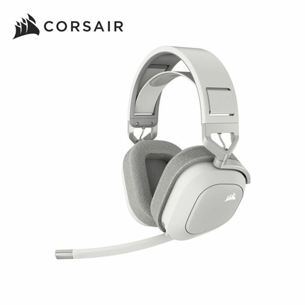 海盜船 Corsair HS80 MAX WIRELESS 無線電競耳機麥克風【雪貂白】