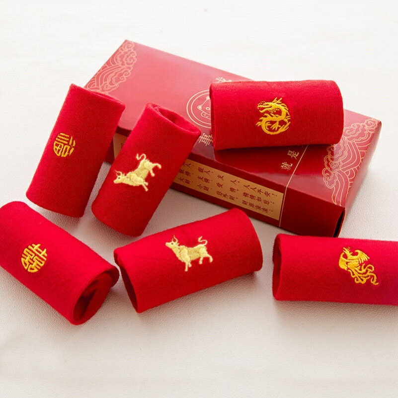 紅襪子結婚情侶一對女中筒襪不起球網紅襪新款洋氣全家棉襪