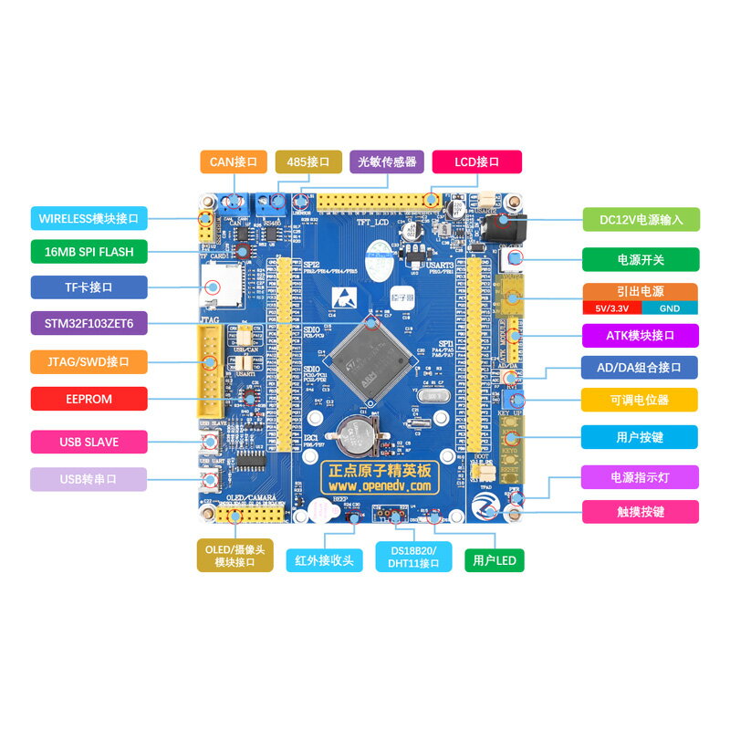 正點原子精英STM32開發板F103ZET6入門學習套件ARM嵌入式 單片機