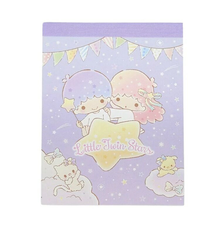 【震撼精品百貨】Little Twin Stars KiKi&LaLa 雙子星小天使~日本三麗鷗 雙子星迷你便條本-星星*40775