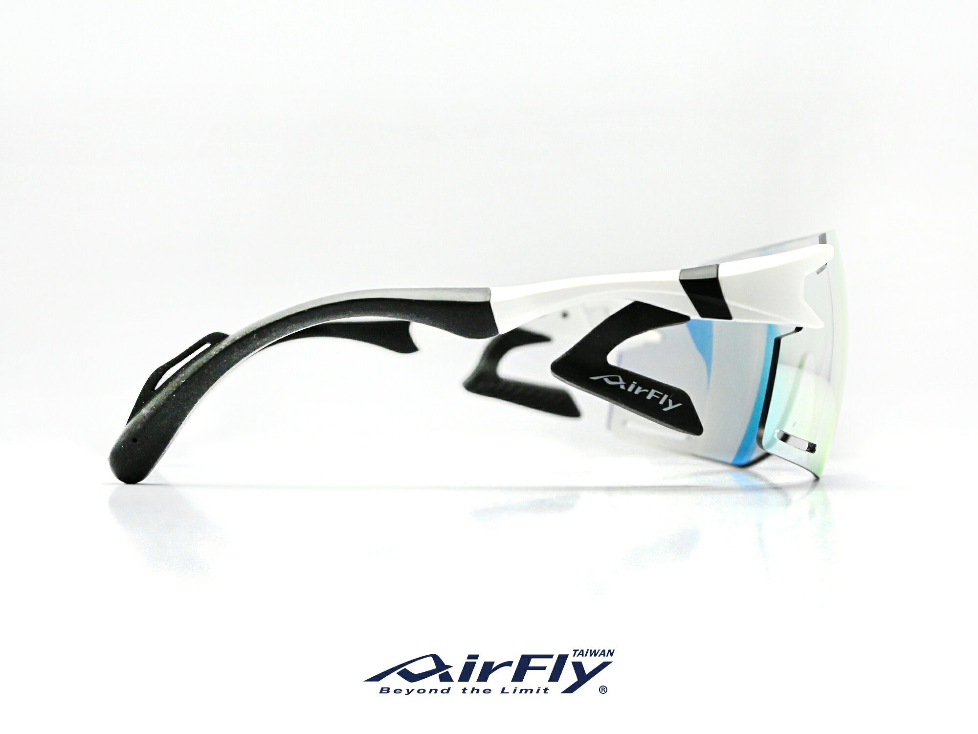 【AirFly】滑輪國手李巧容同款｜AF301BKTD【特製變色款】｜301-C2無鼻墊運動太陽眼鏡 特級金水銀鏡片 珍珠白 5